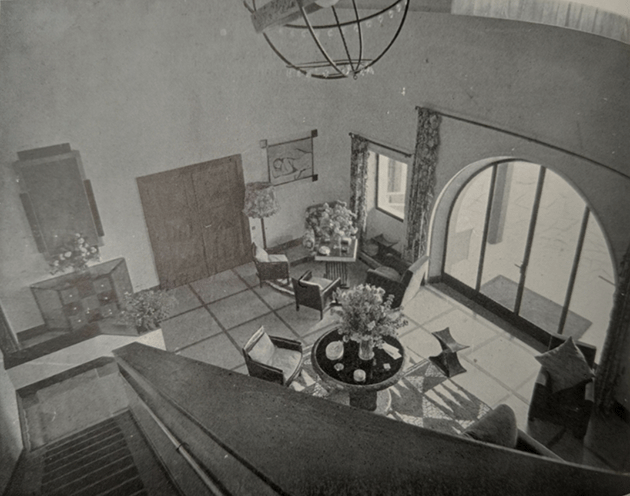 A similar model ceiling light in the Paul Cocteau residence, Champgault, circa 1932 Photo: Art & Décoration, September 1932